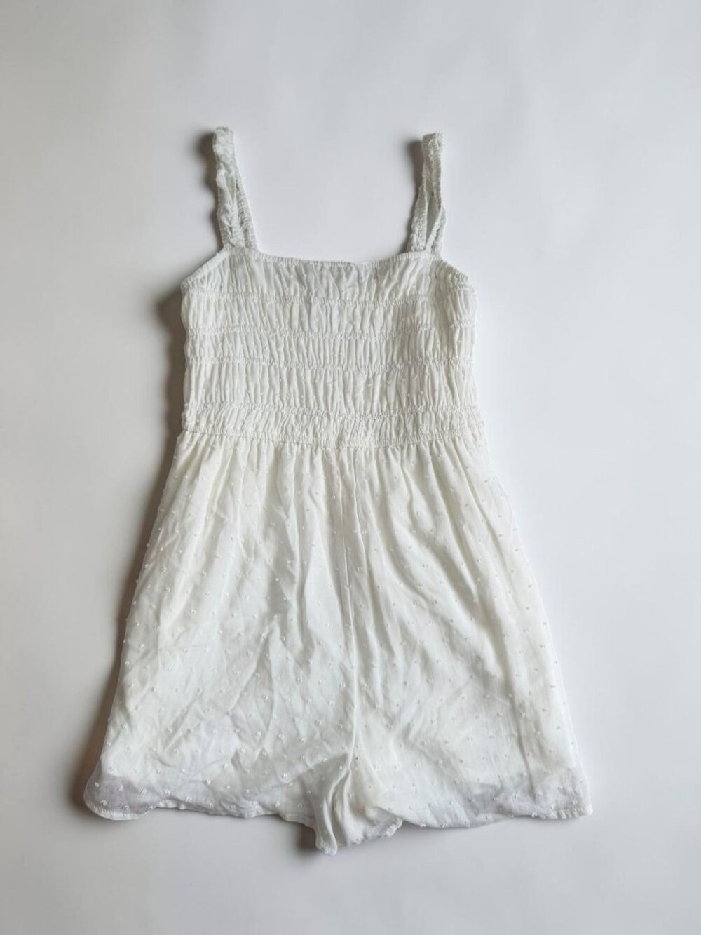 RSQ Women’s White Smocked Romper Size Medium